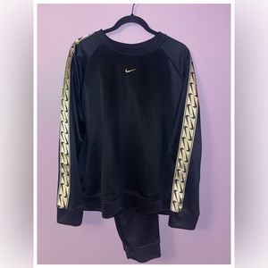 Nike Swoosh Black & Gold Track Suit | Women’s XL
